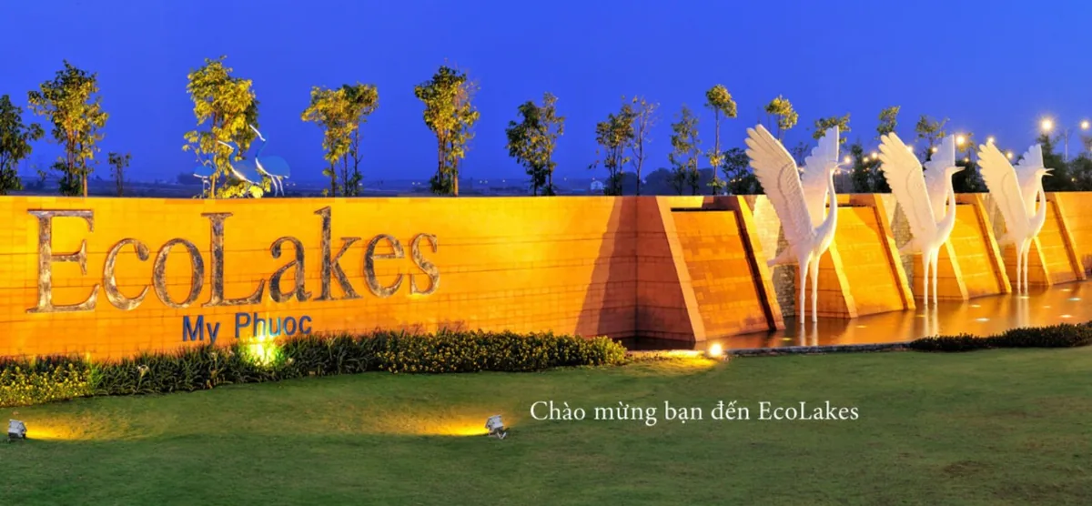 Cổng chào Khu đô thị sinh thái EcoLakes Mỹ Phước, TP Bến Cát, TP.HCM (Bình Dương cũ)